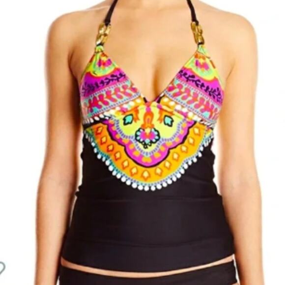 Trina Turk Nuevo Sol Halter Tankini Top Size 6 - Picture 6 of 6